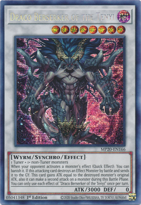 Draco Berserker of the Tenyi [MP20-EN166] Prismatic Secret Rare | Rock City Comics