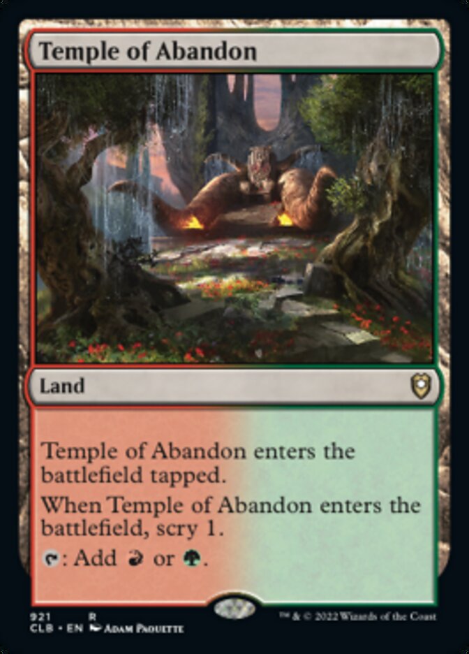 Temple of Abandon [Commander Legends: Battle for Baldur's Gate] | Rock City Comics