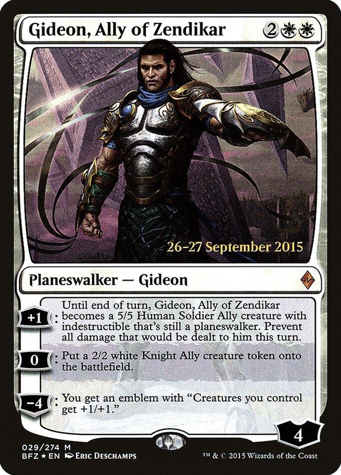 Gideon, Ally of Zendikar  [Battle for Zendikar Prerelease Promos] | Rock City Comics