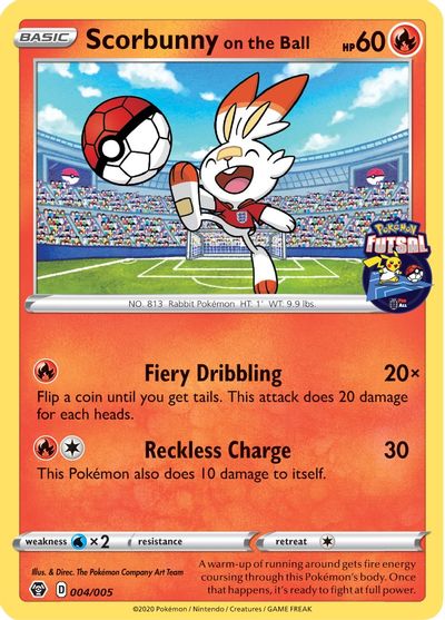 Scorbunny on the Ball (004/005) [Pokemon Futsal Collection] | Rock City Comics