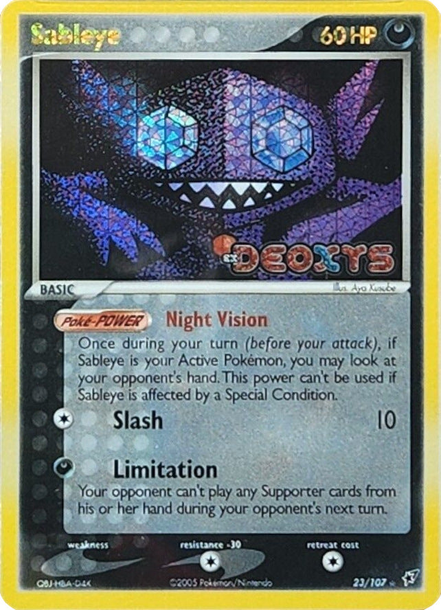 Sableye (23/107) (Stamped) [EX: Deoxys] | Rock City Comics