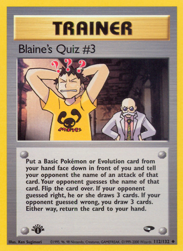 Blaine's Quiz #3 (112/132) [Gym Challenge 1st Edition] | Rock City Comics