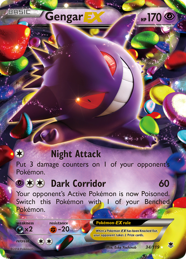 Gengar EX (34/119) [XY: Phantom Forces] | Rock City Comics