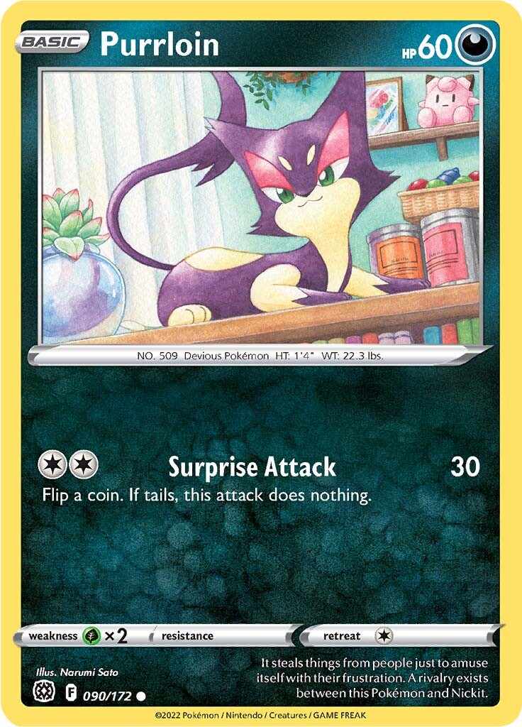 Purrloin (090/172) [Sword & Shield: Brilliant Stars] | Rock City Comics