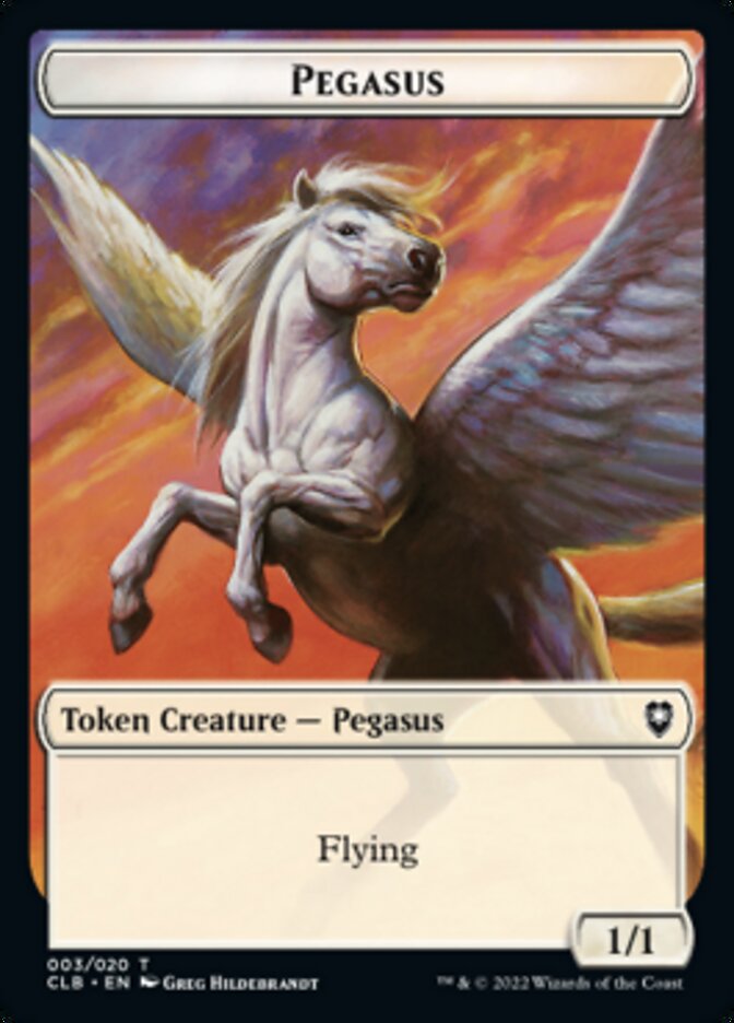 Pegasus Token [Commander Legends: Battle for Baldur's Gate Tokens] | Rock City Comics