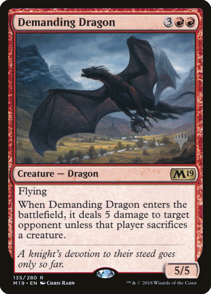 Demanding Dragon (Promo Pack) [Core Set 2019 Promos] | Rock City Comics