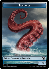 Tentacle // Human (26) Double-Sided Token [March of the Machine Commander Tokens] | Rock City Comics