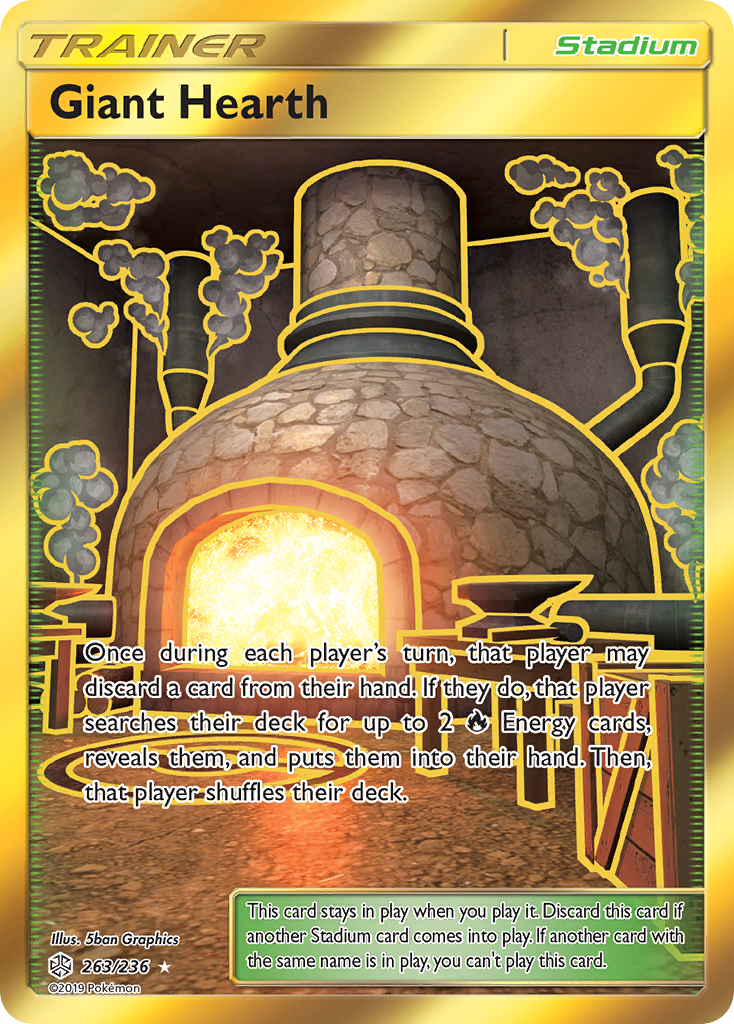 Giant Hearth (263/236) [Sun & Moon: Cosmic Eclipse] | Rock City Comics