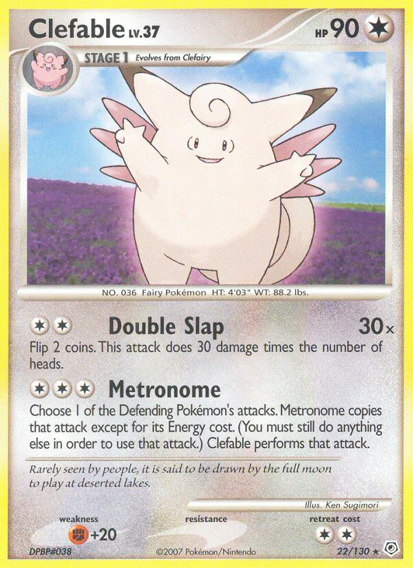 Clefable (22/130) [Diamond & Pearl: Base Set] | Rock City Comics