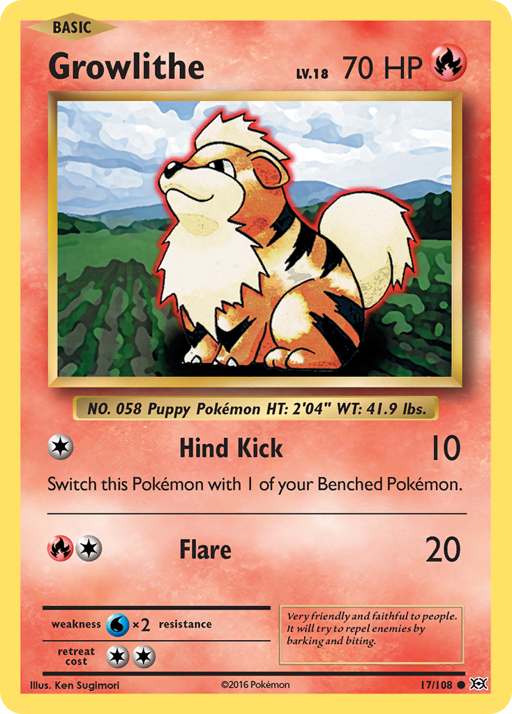 Growlithe (17/108) [XY: Evolutions] | Rock City Comics