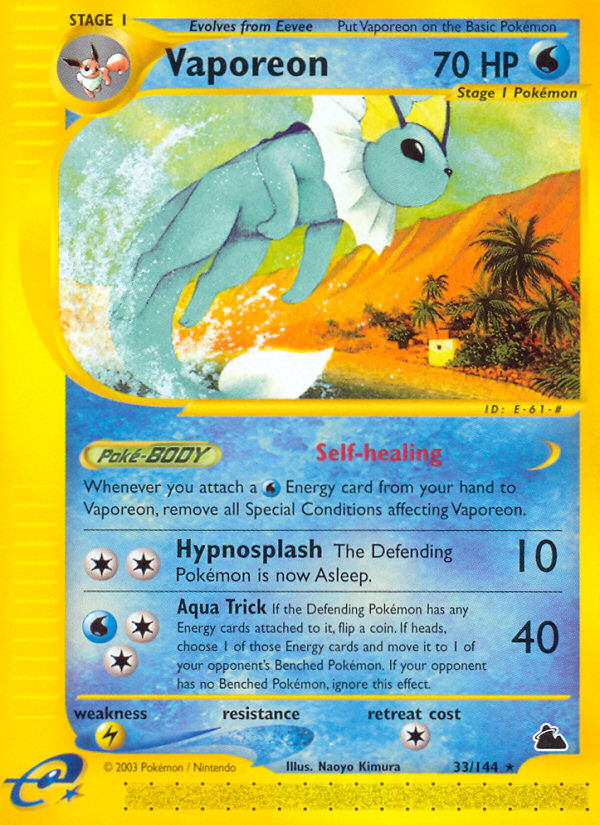 Vaporeon (33/144) [Skyridge] | Rock City Comics