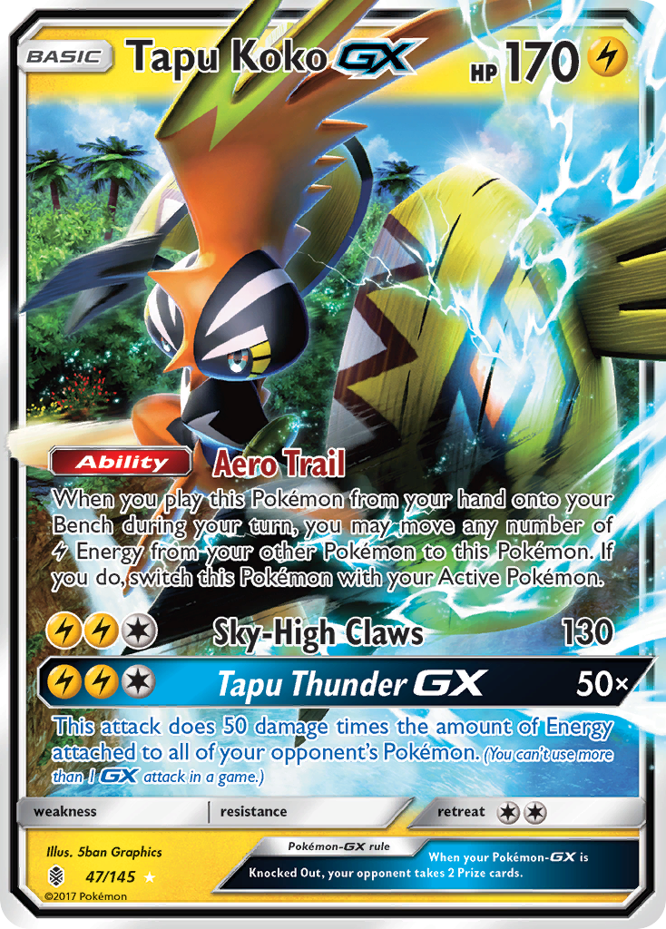 Tapu Koko GX (47/145) [Sun & Moon: Guardians Rising] | Rock City Comics