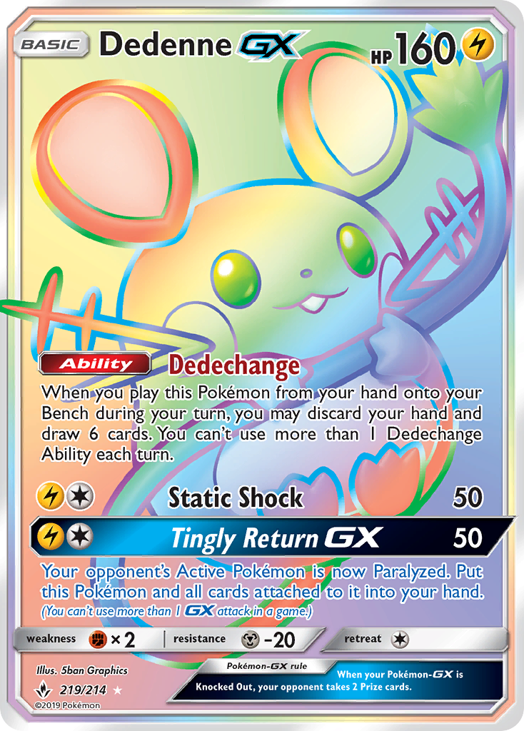 Dedenne GX (219/214) [Sun & Moon: Unbroken Bonds] | Rock City Comics