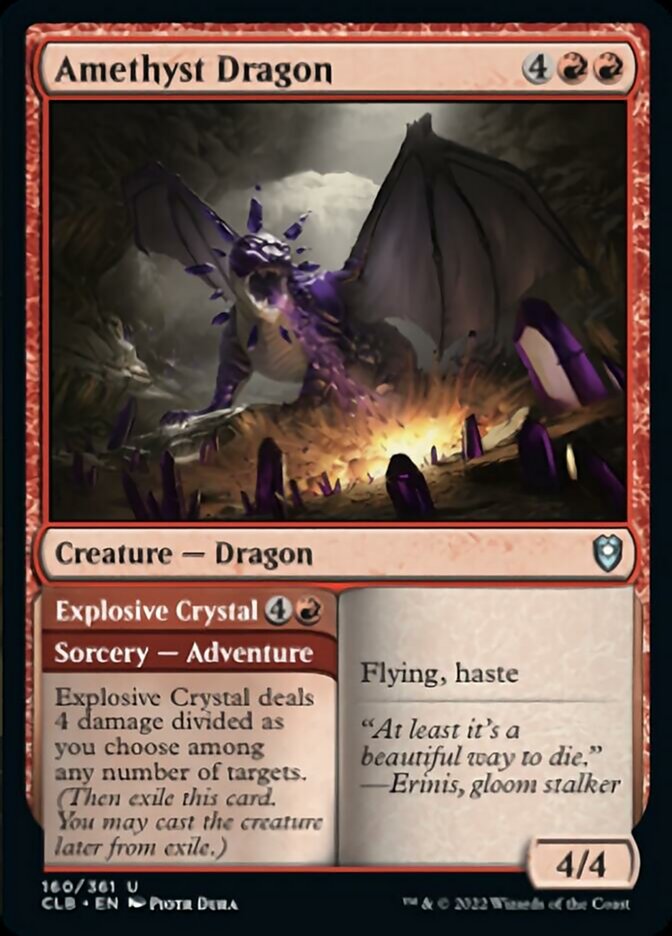 Amethyst Dragon // Explosive Crystal [Commander Legends: Battle for Baldur's Gate] | Rock City Comics