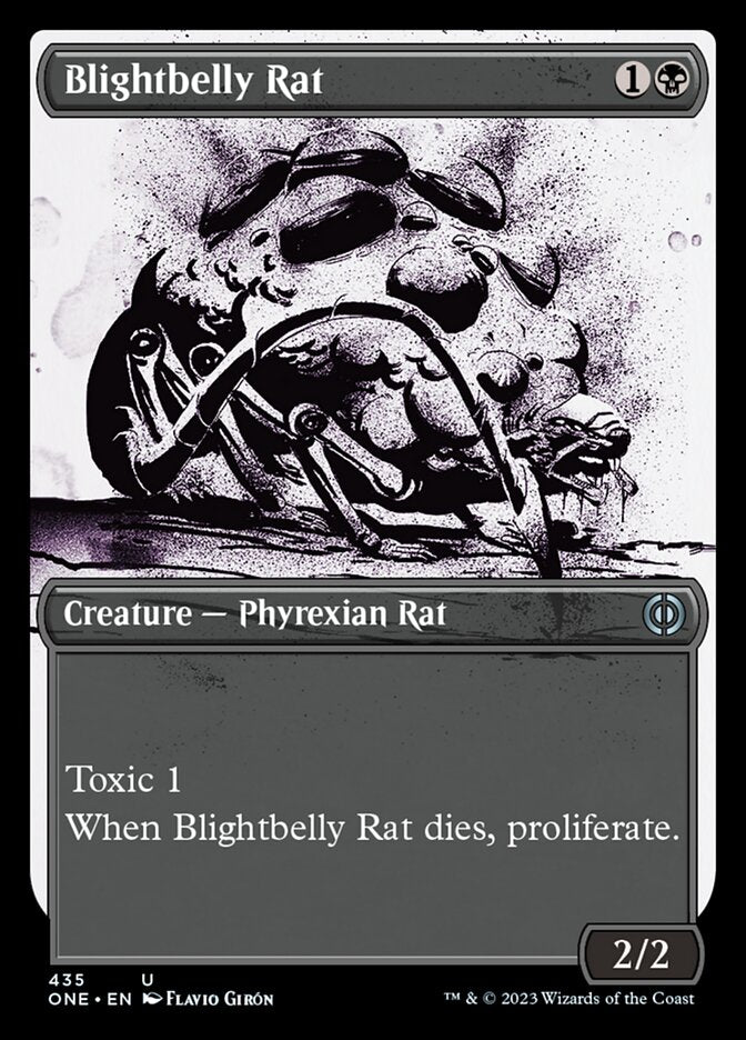 Blightbelly Rat (Showcase Ichor Step-and-Compleat Foil) [Phyrexia: All Will Be One] | Rock City Comics