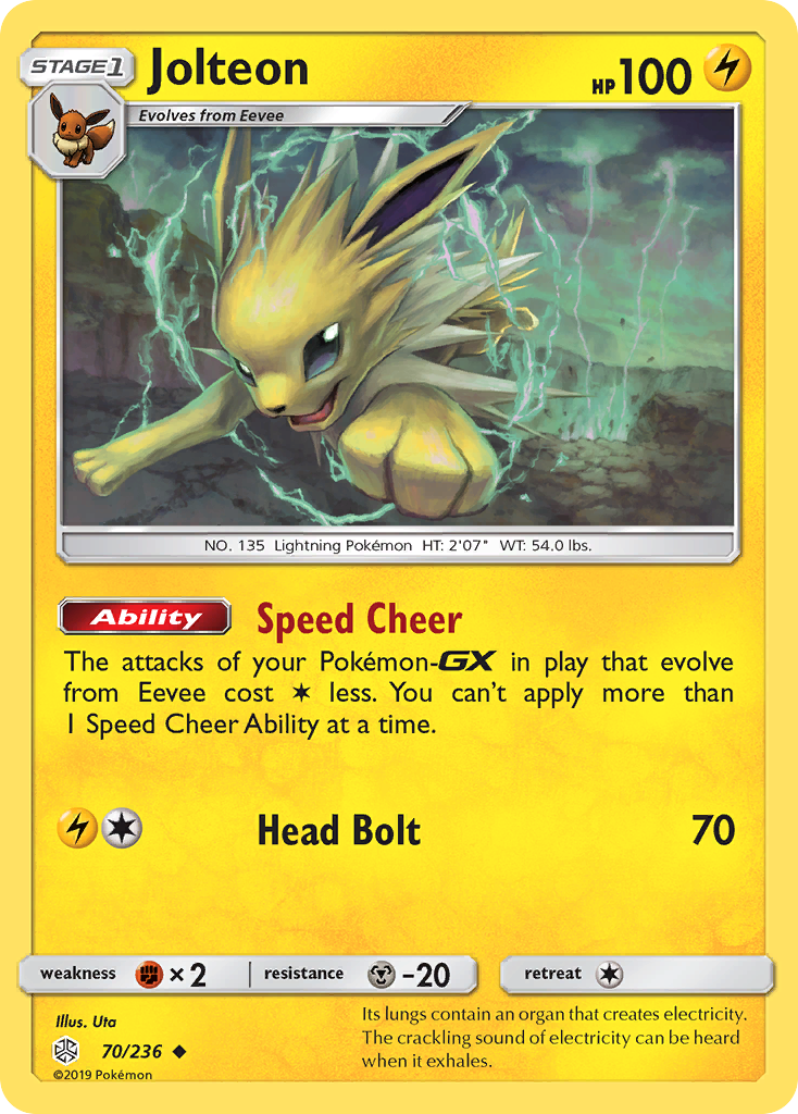 Jolteon (70/236) [Sun & Moon: Cosmic Eclipse] | Rock City Comics