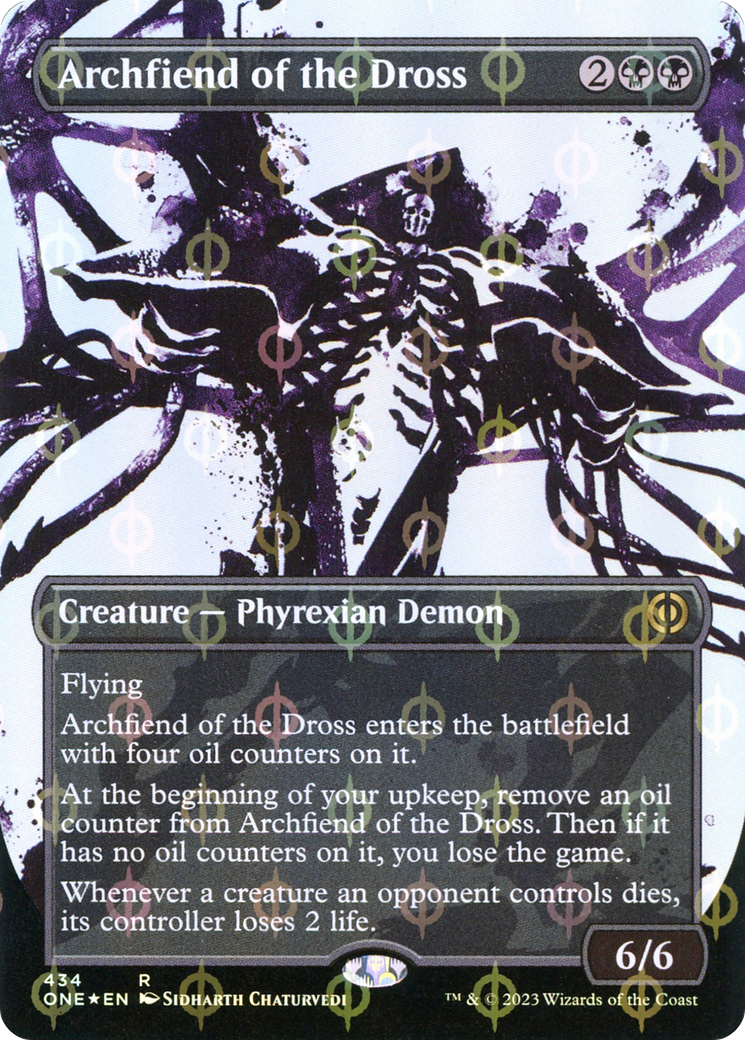 Archfiend of the Dross (Borderless Ichor Step-and-Compleat Foil) [Phyrexia: All Will Be One] | Rock City Comics