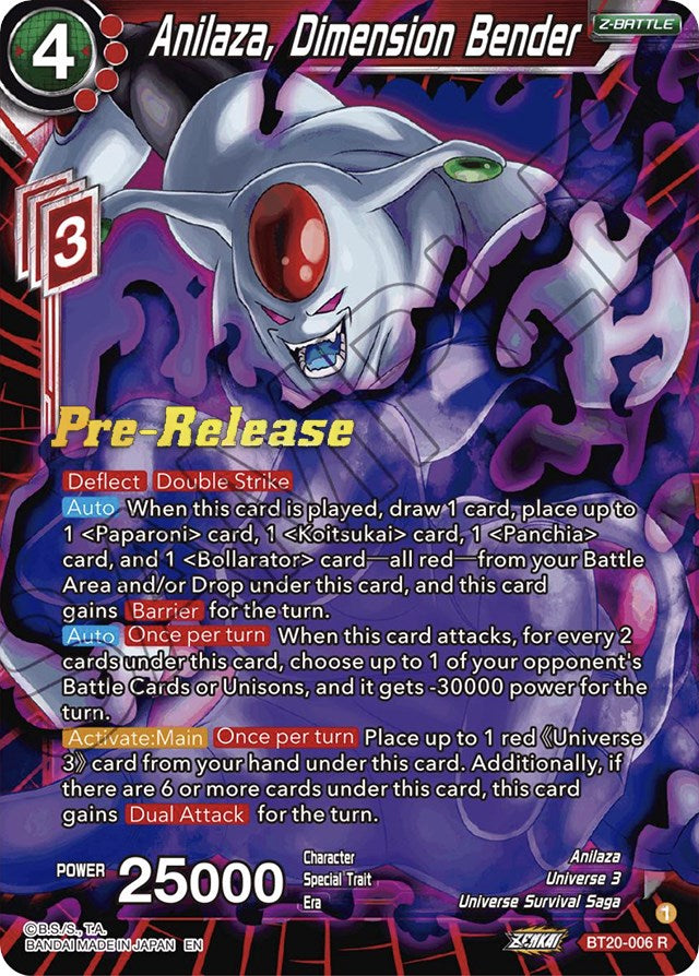 Anilaza, Dimension Bender (BT20-006) [Power Absorbed Prerelease Promos] | Rock City Comics