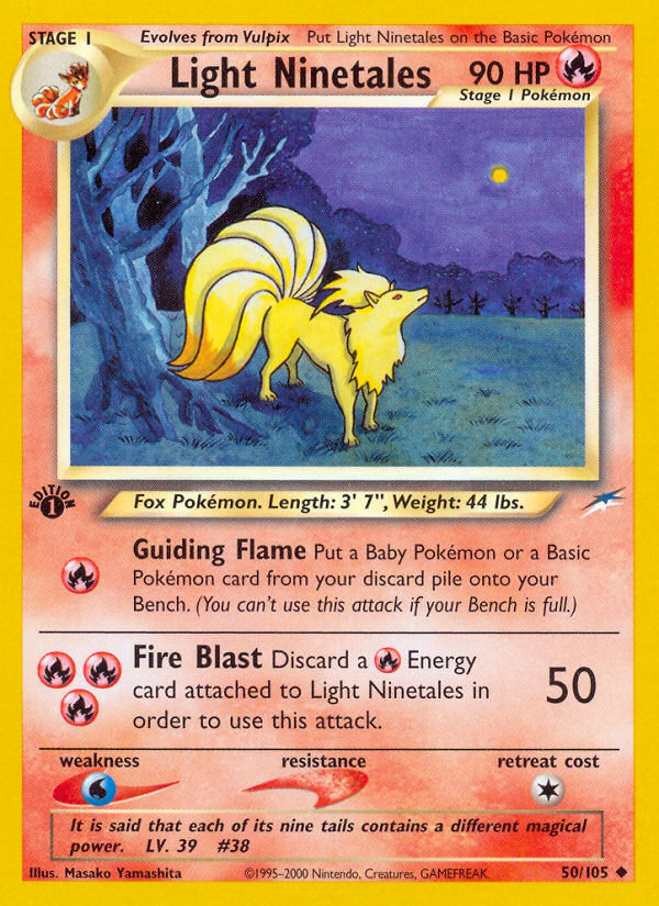 Light Ninetales (50/105) [Neo Destiny 1st Edition] | Rock City Comics