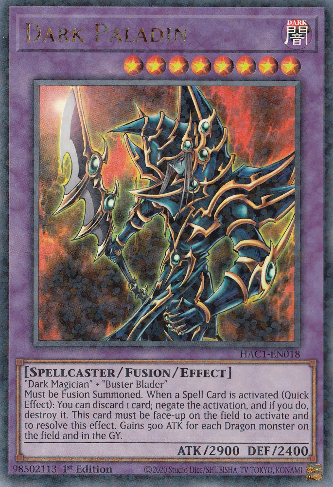 Dark Paladin (Duel Terminal) [HAC1-EN018] Parallel Rare | Rock City Comics