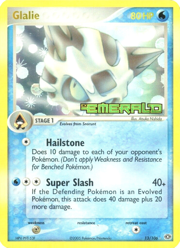 Glalie (13/106) (Stamped) [EX: Emerald] | Rock City Comics