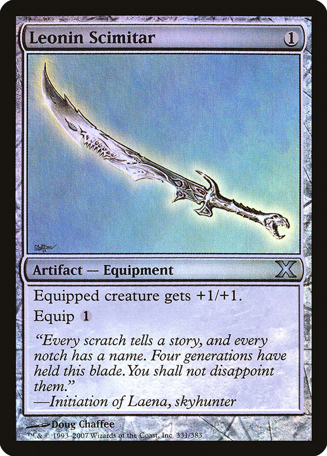 Leonin Scimitar (Premium Foil) [Tenth Edition] | Rock City Comics