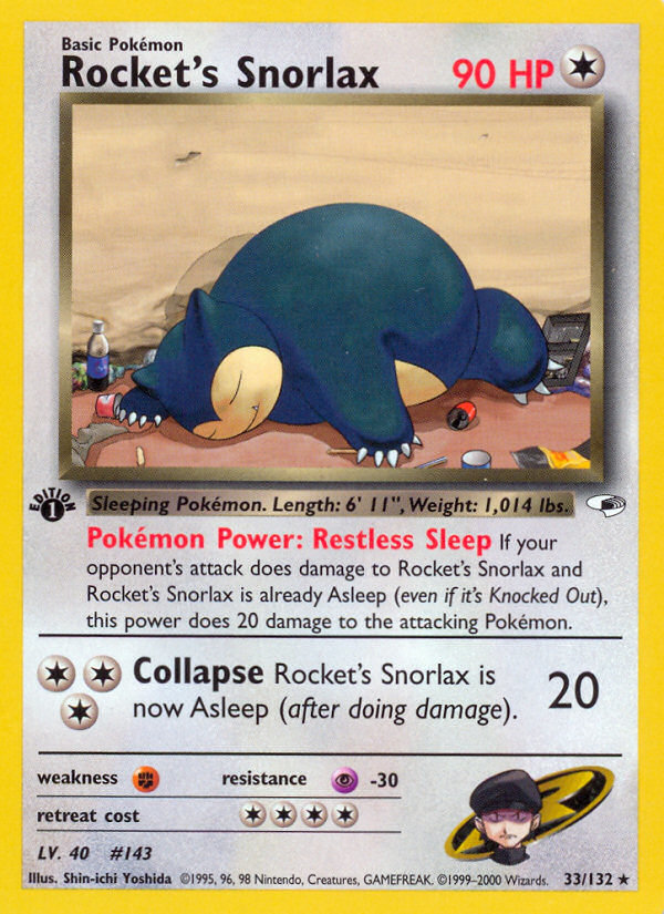 Rocket's Snorlax (33/132) [Gym Heroes 1st Edition] | Rock City Comics