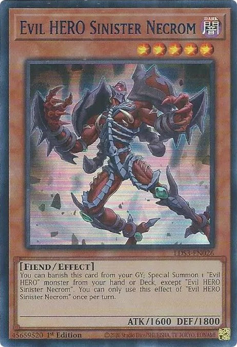 Evil HERO Sinister Necrom (Blue) [LDS3-EN026] Ultra Rare | Rock City Comics