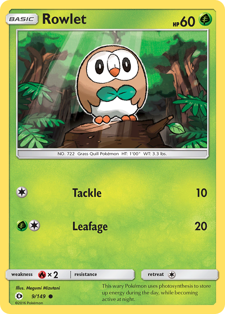 Rowlet (9/149) [Sun & Moon: Base Set] | Rock City Comics