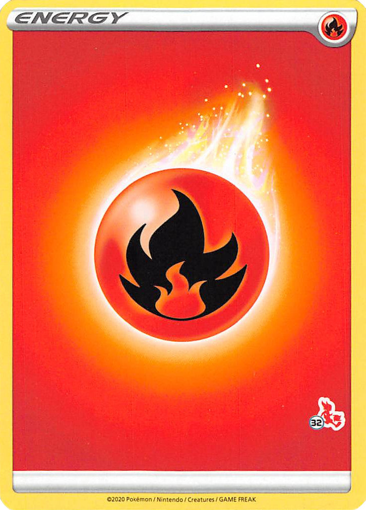 Fire Energy (Cinderace Stamp #32) [Battle Academy 2022] | Rock City Comics