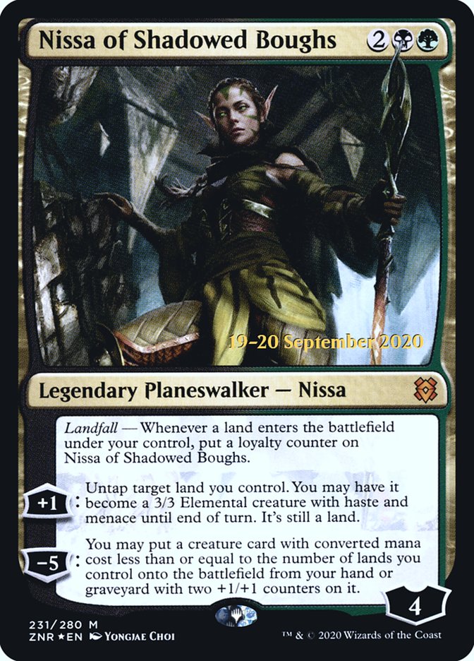 Nissa of Shadowed Boughs [Zendikar Rising Prerelease Promos] | Rock City Comics