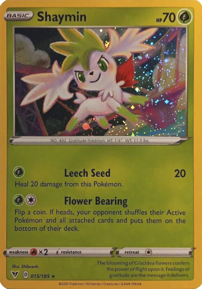 Shaymin (015/185) (Cosmos Holo) [Sword & Shield: Vivid Voltage] | Rock City Comics