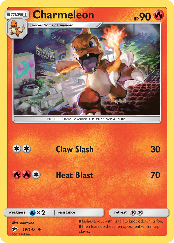 Charmeleon (19/147) [Sun & Moon: Burning Shadows] | Rock City Comics