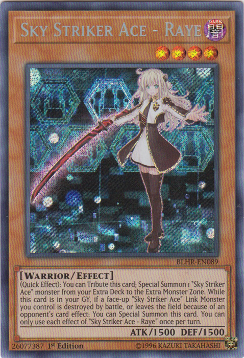 Sky Striker Ace - Raye [BLHR-EN089] Secret Rare | Rock City Comics