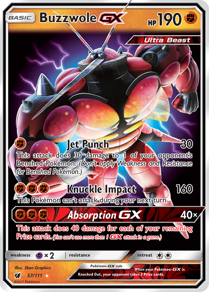 Buzzwole GX (57/111) [Sun & Moon: Crimson Invasion] | Rock City Comics