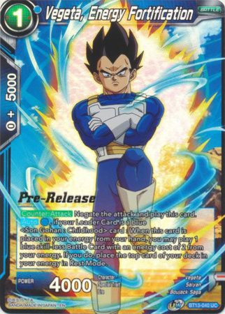 Vegeta, Energy Fortification (BT13-040) [Supreme Rivalry Prerelease Promos] | Rock City Comics