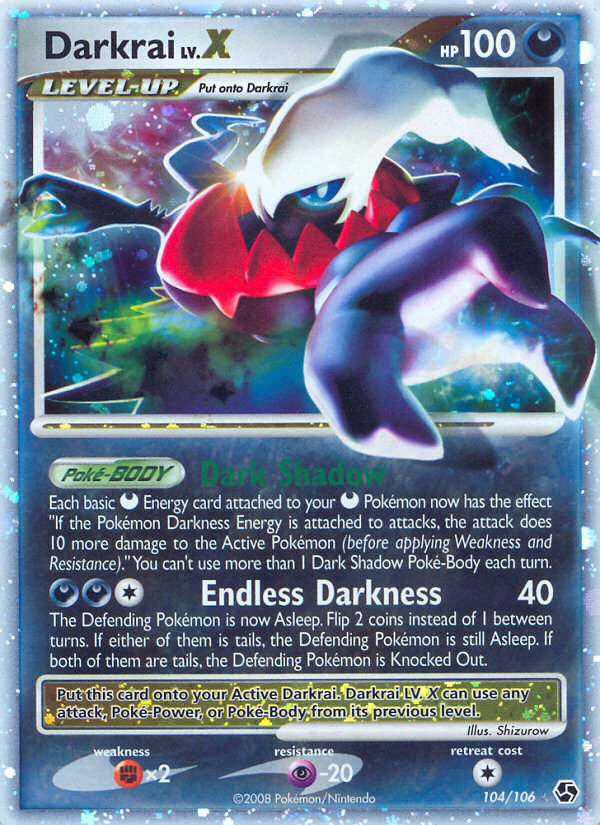 Darkrai LV.X (104/106) [Diamond & Pearl: Great Encounters] | Rock City Comics