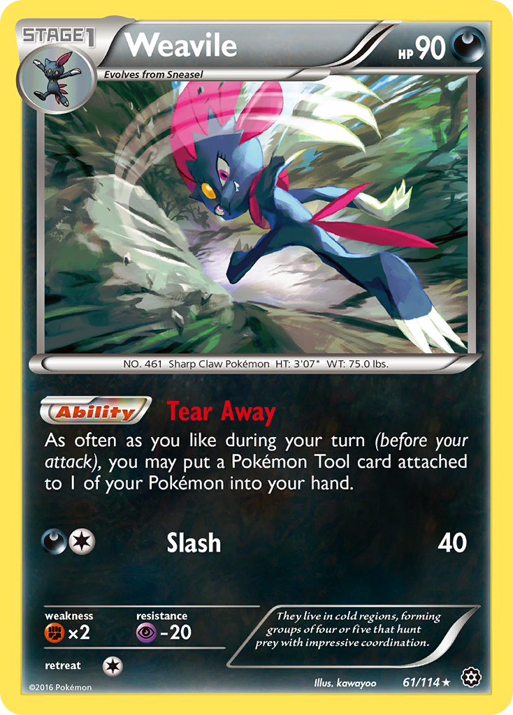 Weavile (61/114) [XY: Steam Siege] | Rock City Comics