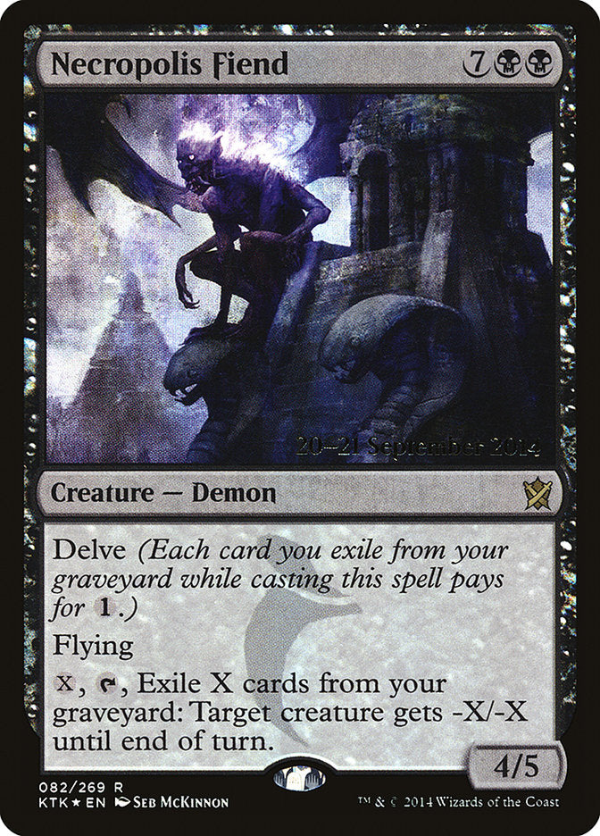 Necropolis Fiend  [Khans of Tarkir Prerelease Promos] | Rock City Comics