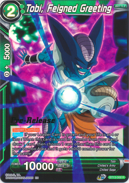 Tobi, Feigned Greeting (BT13-068) [Supreme Rivalry Prerelease Promos] | Rock City Comics