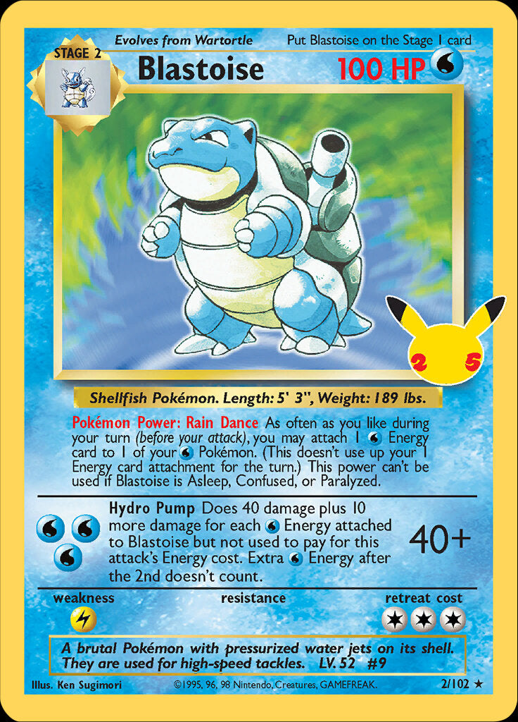 Blastoise (2/102) [Celebrations: 25th Anniversary - Classic Collection] | Rock City Comics