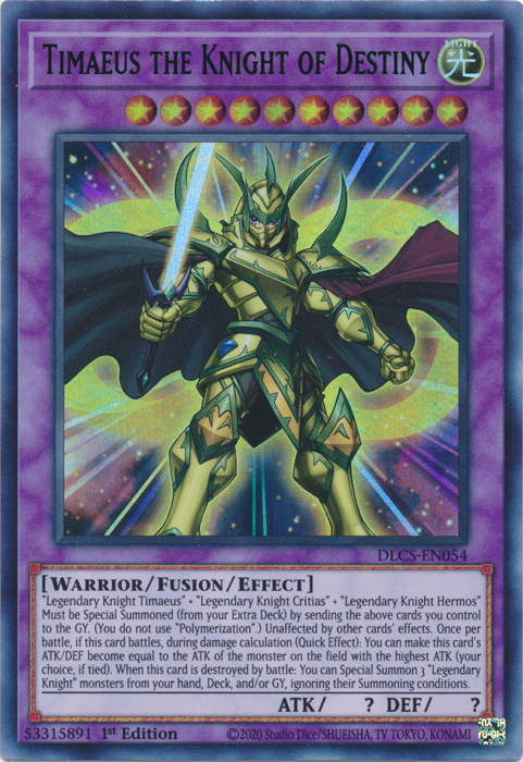 Timaeus the Knight of Destiny (Purple) [DLCS-EN054] Ultra Rare | Rock City Comics
