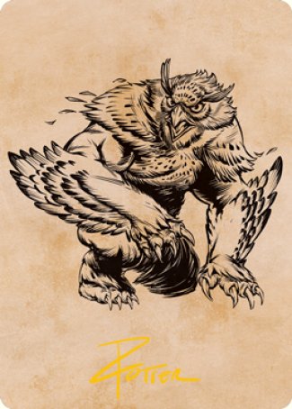 Owlbear (Showcase) Art Card (Gold-Stamped Signature) [Dungeons & Dragons: Adventures in the Forgotten Realms Art Series] | Rock City Comics